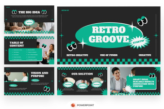 Retro-Groove Startup Pitch PowerPoint Template